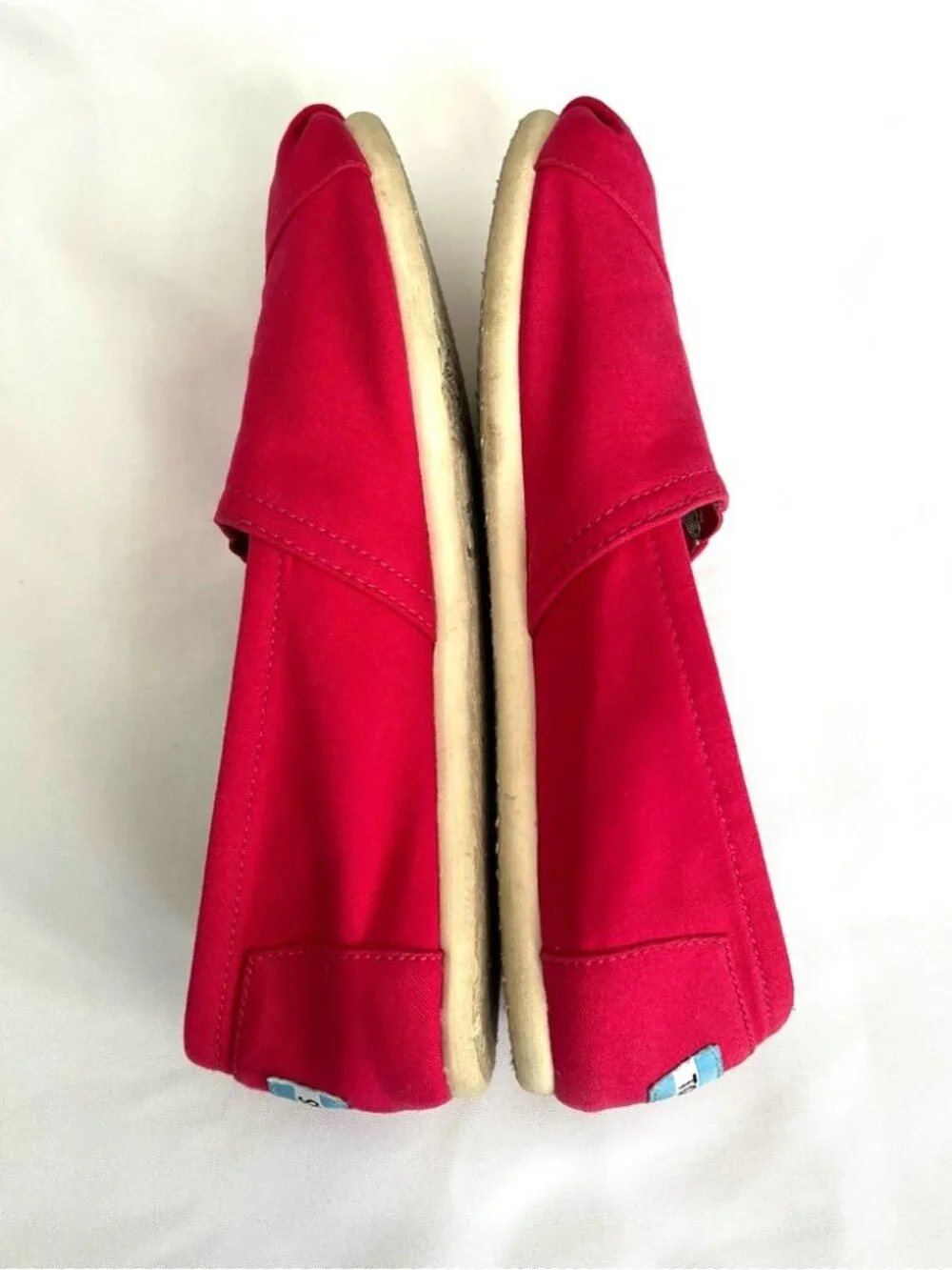 TOMS Alpargata Magenta Pink Canvas Shoes Size 8.5